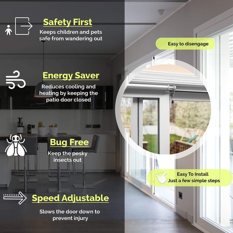 Innovative Door Solutions سلايدباك - مزلاج باب منزلق (ثقيل الوزن بلس) للأبواب بعرض أو ارتفاع 8 قدم - Image 2